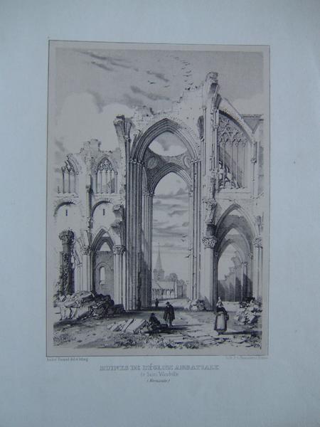 Ruines de l'église abbatiale de St Wandrille (Normandie), André Durand, 19e siècle