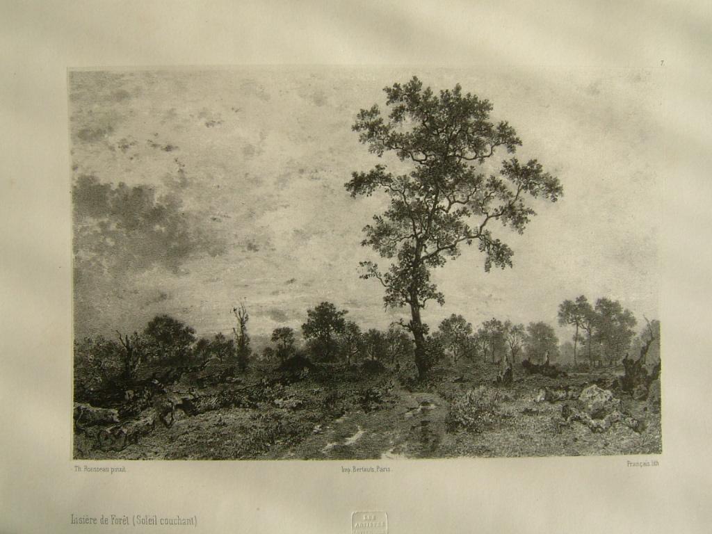 Lisière de forêt (soleil couchant), Louis Français, 19e siècle