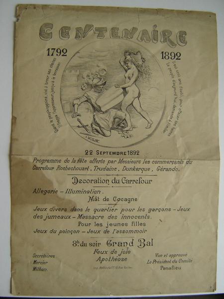 Centenaire 1792 - 1892, Adolphe Léon Willette, 1892