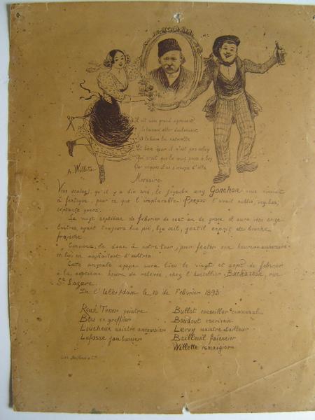 Anniversaire de Gonchon 10 février 1893, Adolphe Léon Willette, 1893