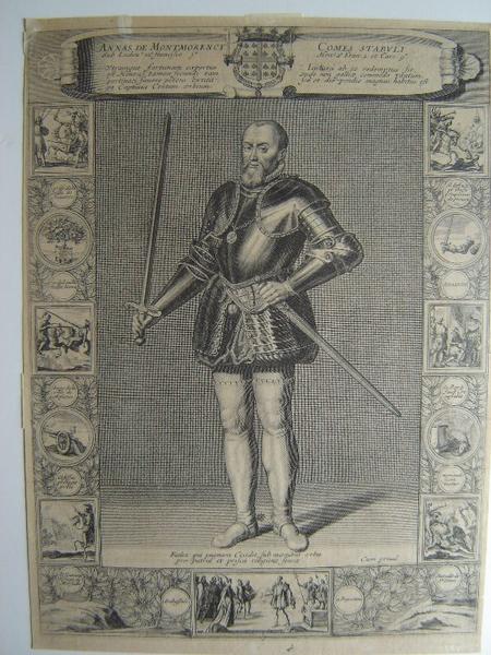 Portrait d'Anne de Montmorency 1493-1567 ; Annas De Montmorency comes stabuli' (titre inscrit), Zacharie Heince, 3e quart 17e siècle