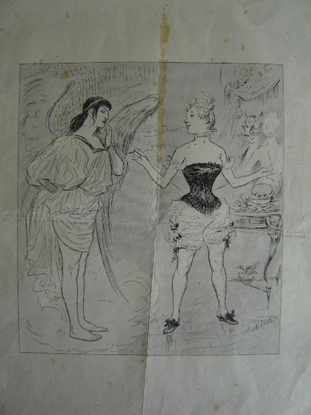 Leçon de séduction (sous réserve), Adolphe Léon Willette, 4e quart 19e siècle, 1er quart 20e siècle