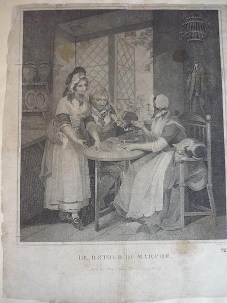 Le retour du marché, Levilly, 1ère moitié 19e siècle