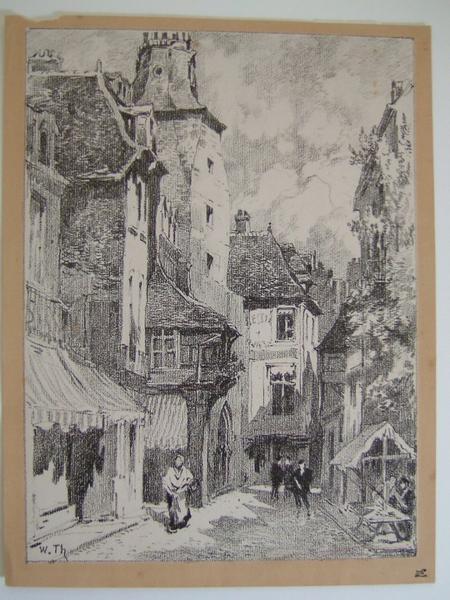 Une rue à Pontoise, William Thornley, 4e quart 19e siècle