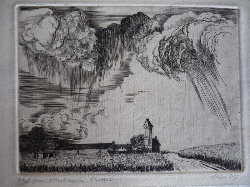 Paysage avec église sous l'orage (factice)_0