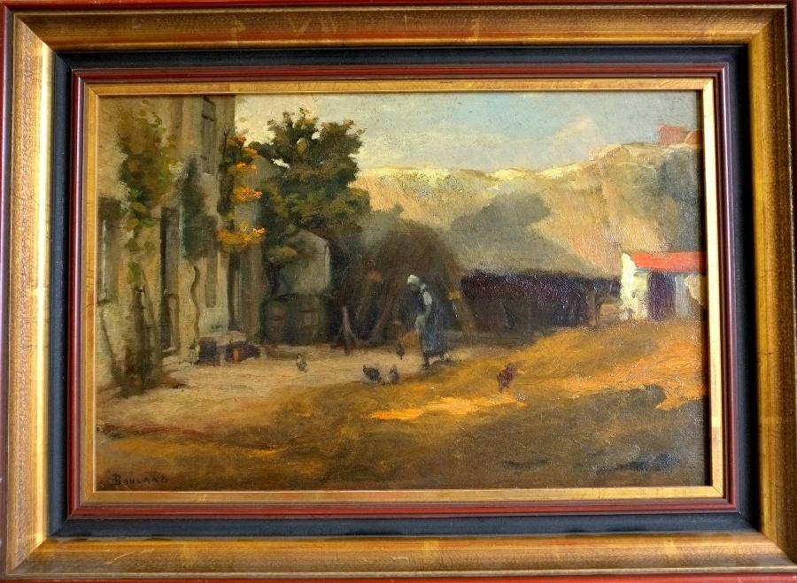 Animation dans la cour de ferme, Auguste Marie Boulard, 19e siècle