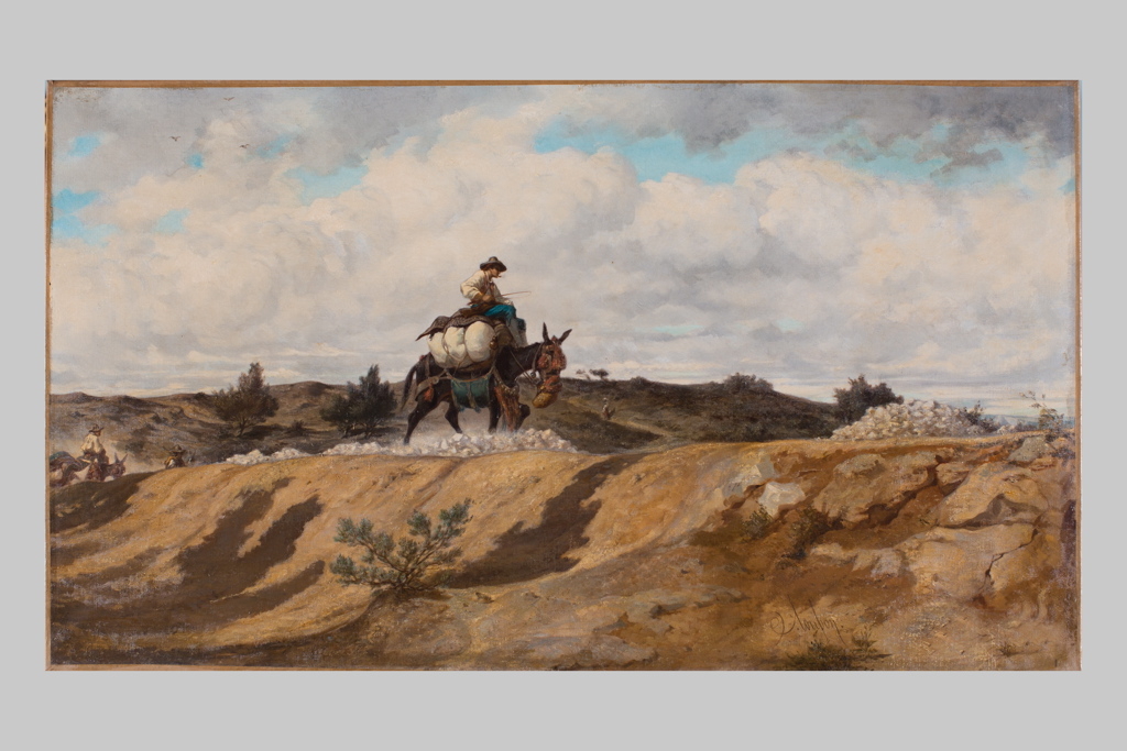 Le Muletier du Var ; Vue des environs de Marseille vers 1853, Émile Loubon, 1853 vers