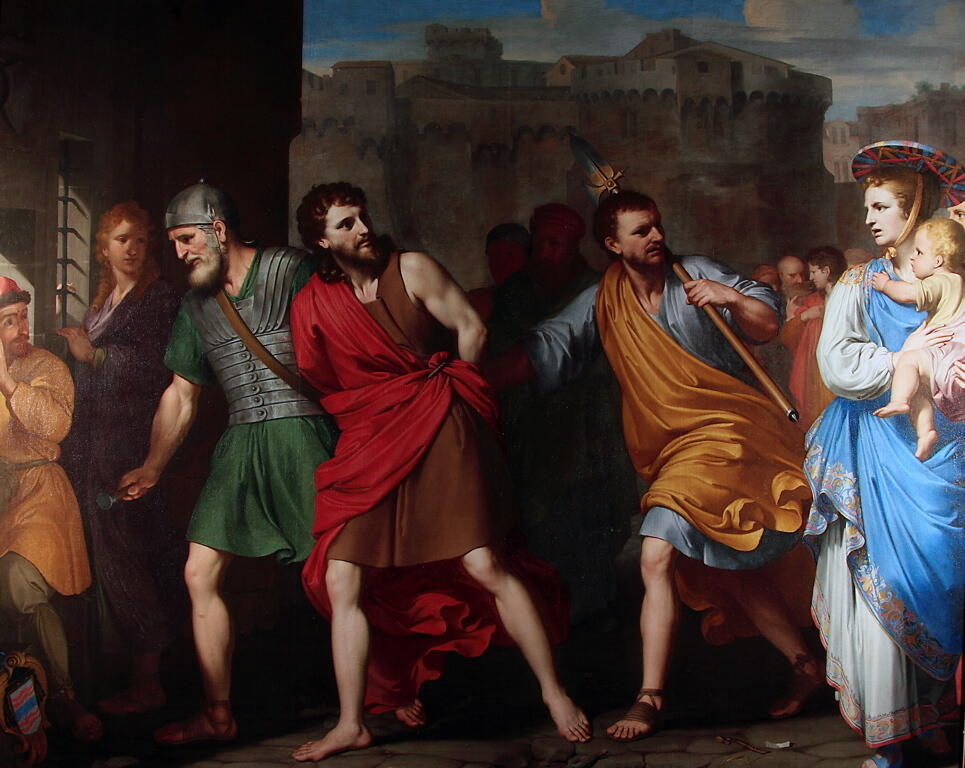 Saint Jean-Baptiste conduit en prison ; L’Arrestation de saint Jean-Baptiste, Reynaud Levieux, 1667