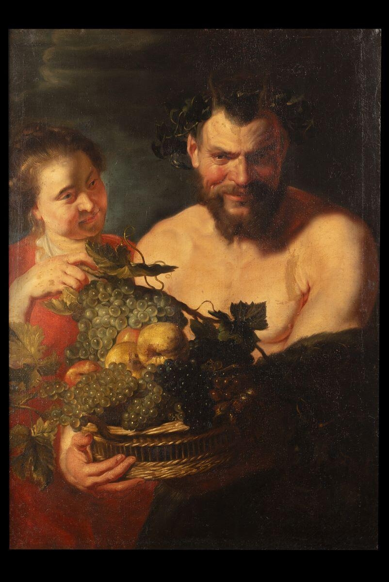 Faune au panier de fruits, Jacob Jordaens, 17e siècle