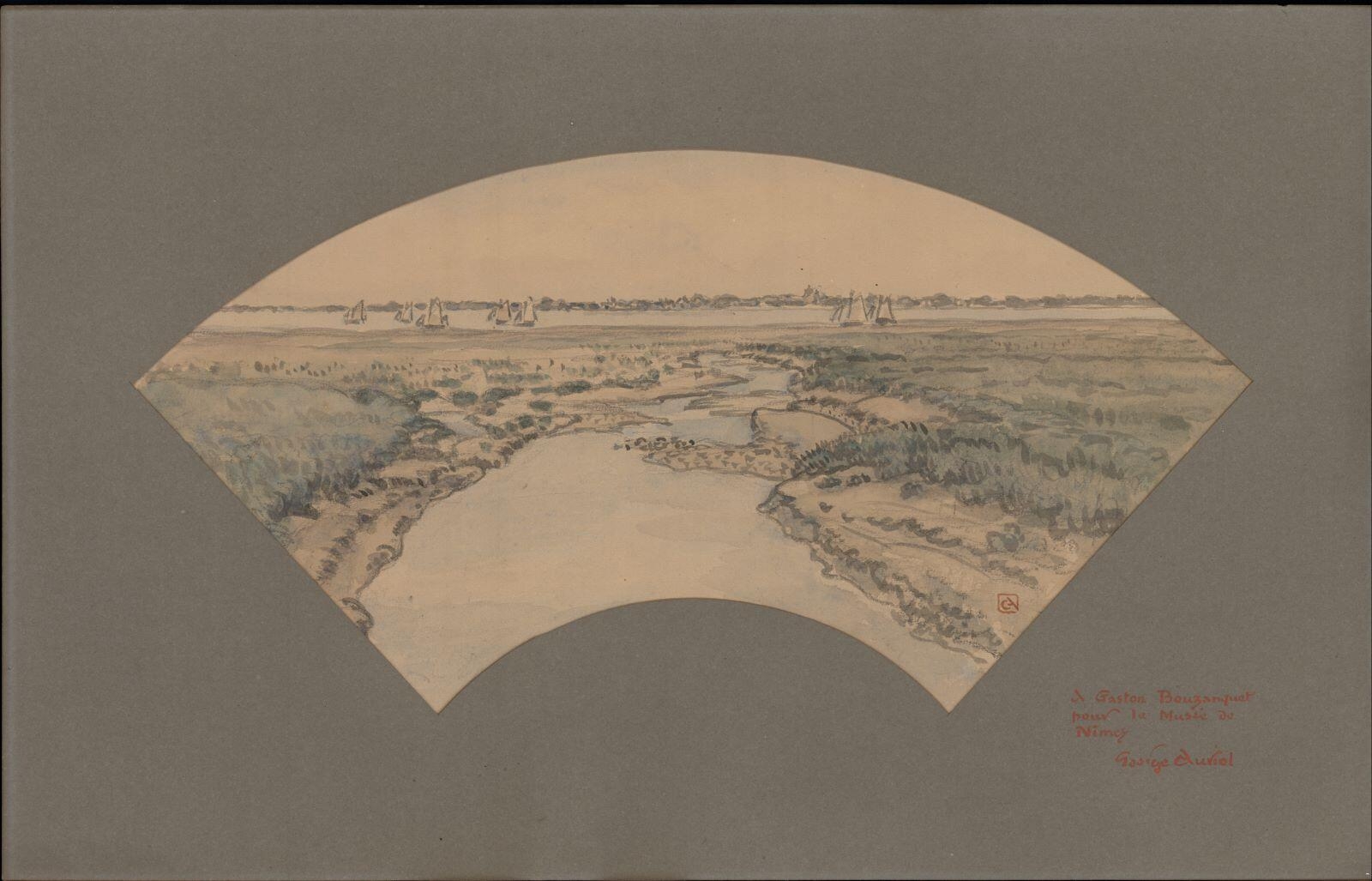 Décor d'éventail, George Auriol, 19e siècle, 20e siècle