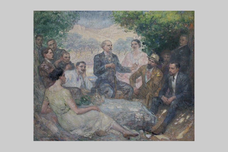 Devant les Alpilles, Mistral et ses amis, Louis Denis-Valverane, 1932