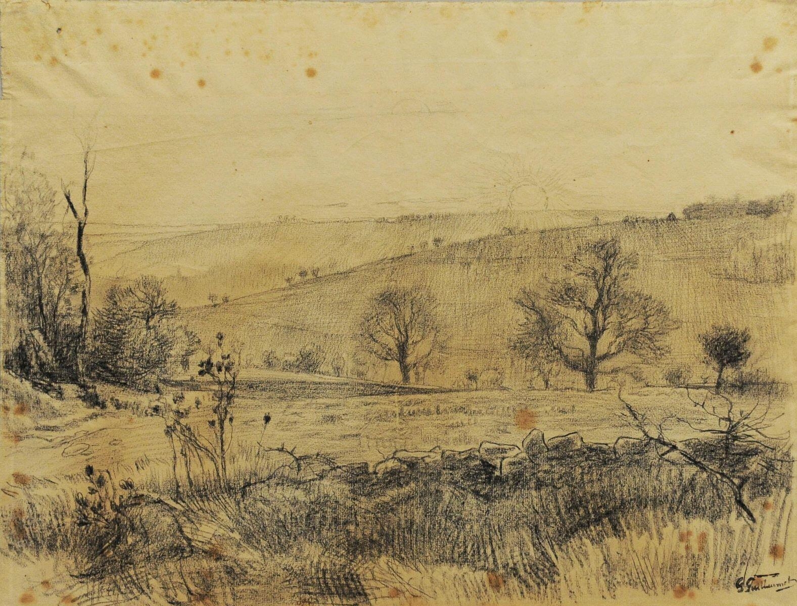 Paysage, Gustave Guillaumet, 19e siècle