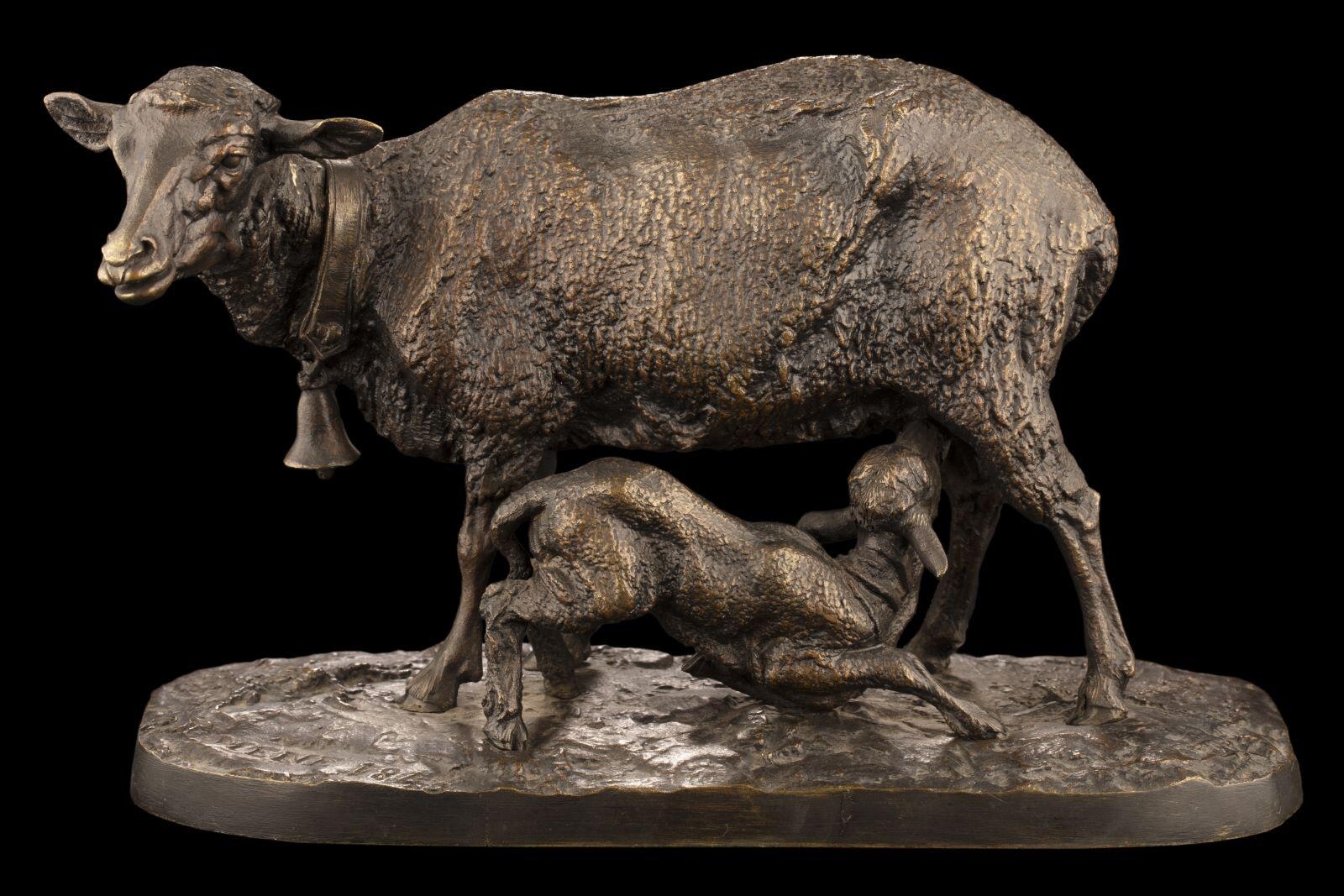 Brebis et son agneau, Pierre Jules Mêne, 1845