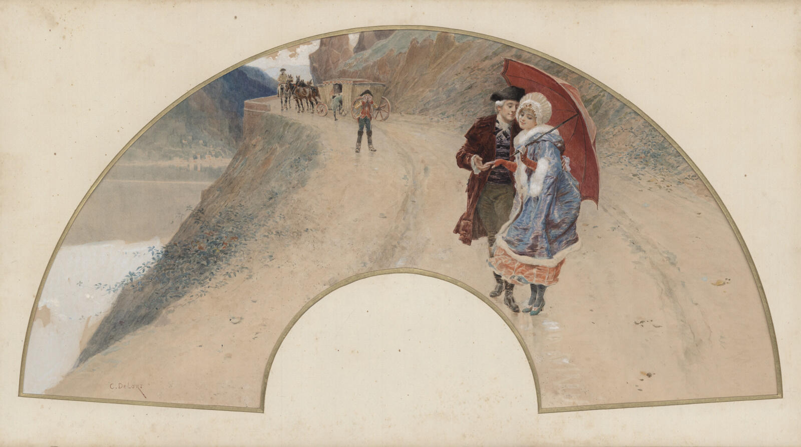 Décor d'éventail, Charles Édouard Delort, 1866