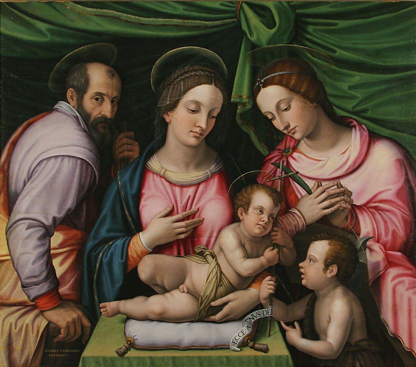 Sainte Famille avec le jeune saint Jean-Baptiste et sainte Catherine_0