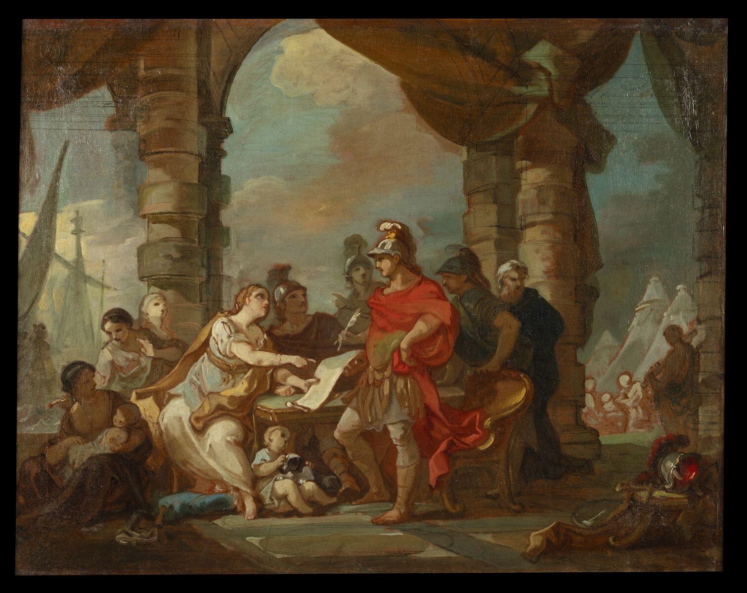 La paix de Tarente ; Conclusion de la paix à Tarente, Charles Natoire, 1757
