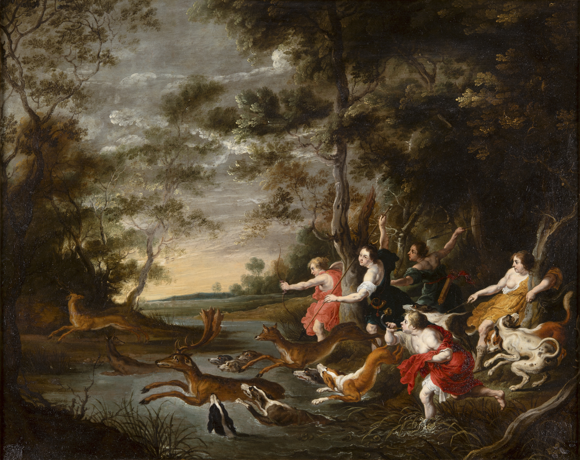 Diane et ses nymphes ou Chasse au cerf_1
