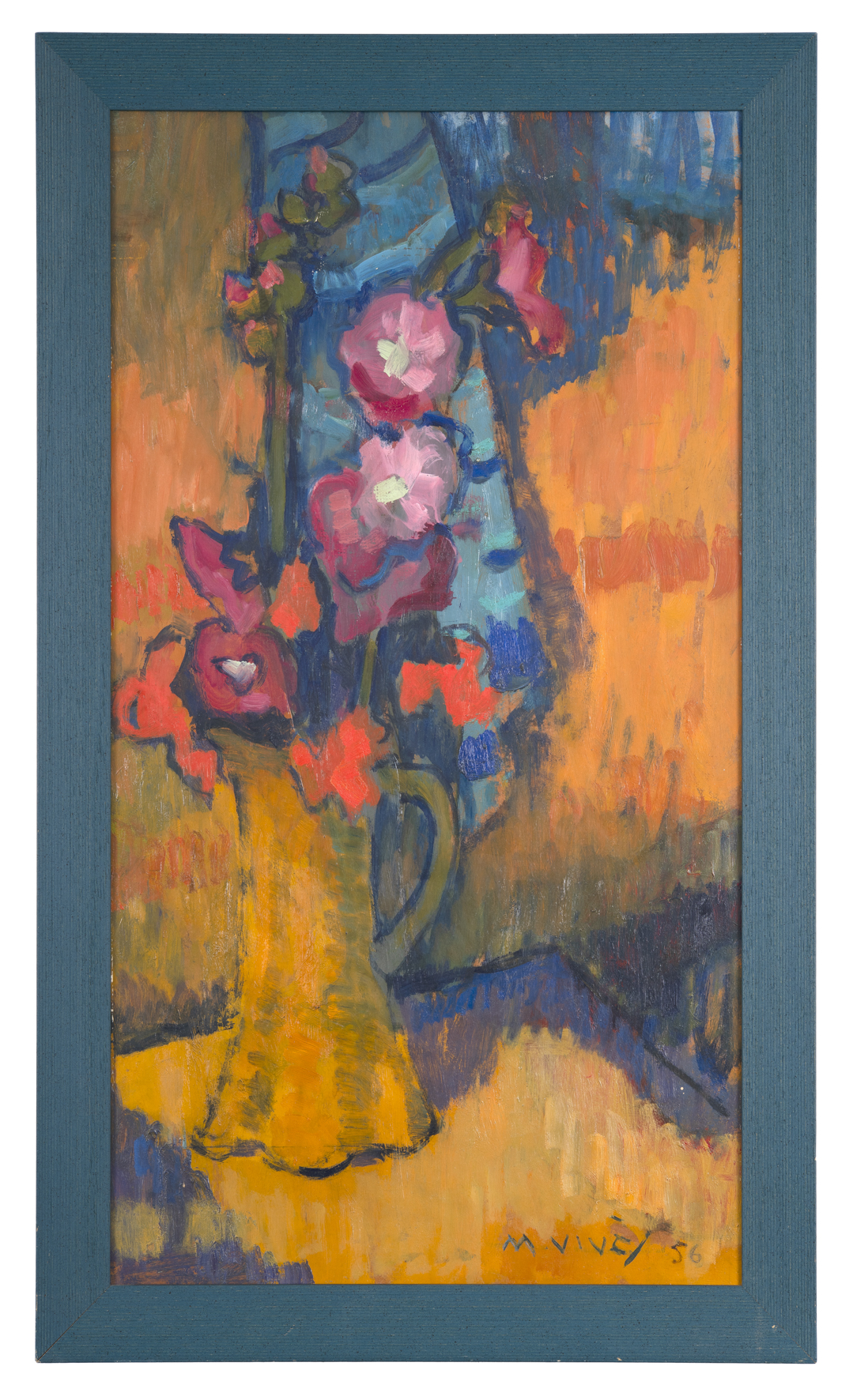 Roses trémières, Martin Vivès, 1956