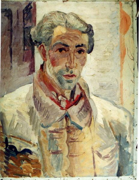 Autoportrait au foulard rouge_0