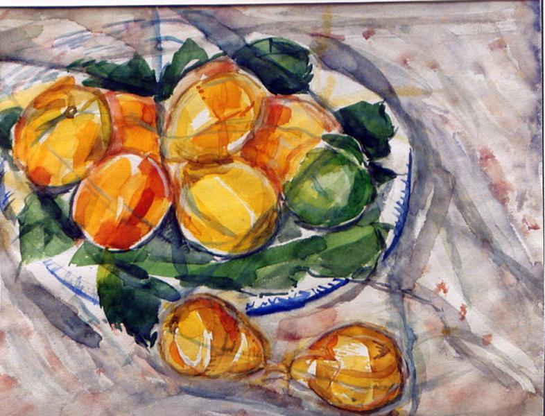 Pommes et assiette_0