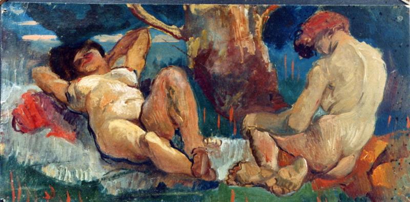 Deux nus sous un arbre_0