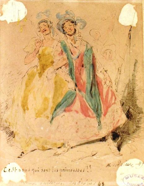 Deux hommes en habit de dames_0