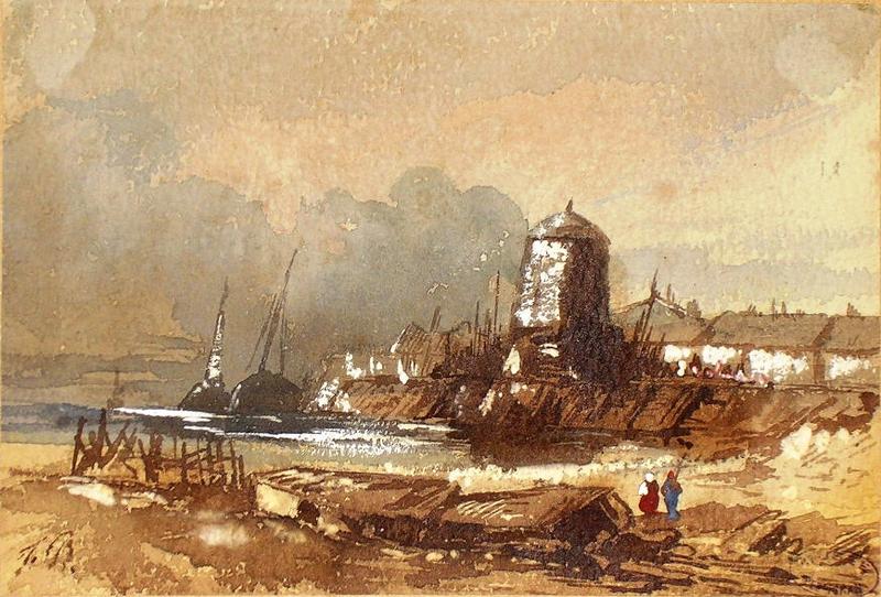 Le bord de la mer, Jean Joseph Bastier de Bez, 1ère moitié 19e siècle