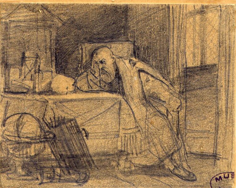 Galilée méditant, Hippolyte Delaroche, 19e siècle