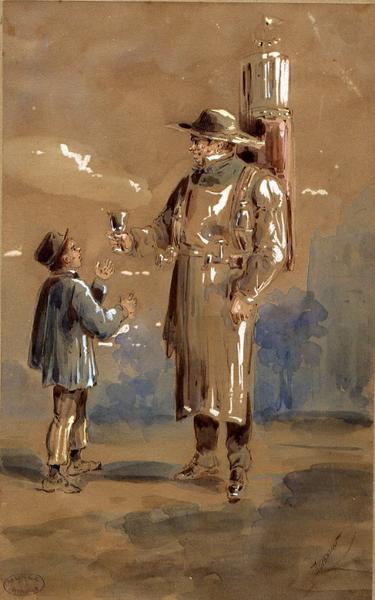 Marchand de coco, Alexandre Dupendant, 19e siècle