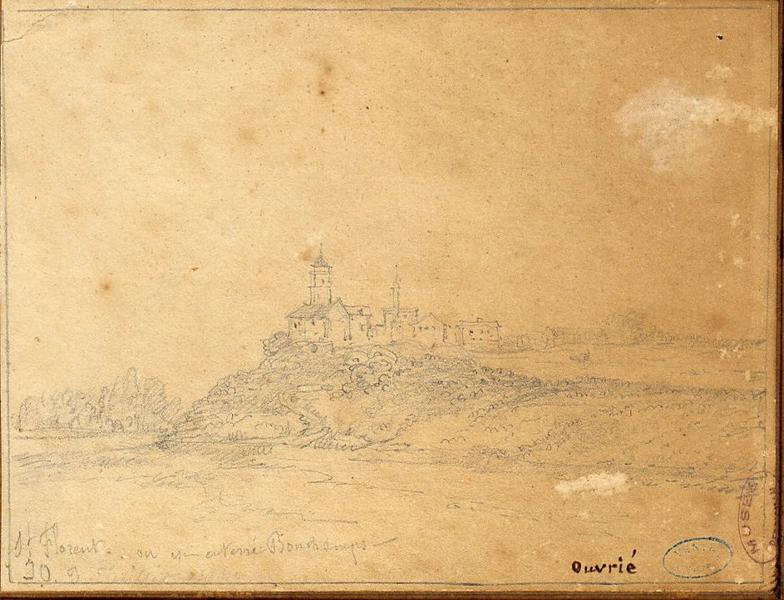 Vue de saint Florent, Pierre Justin Ouvrie, 19e siècle