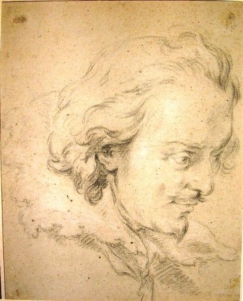 Tête d'homme, Carle Van Loo, 18e siècle