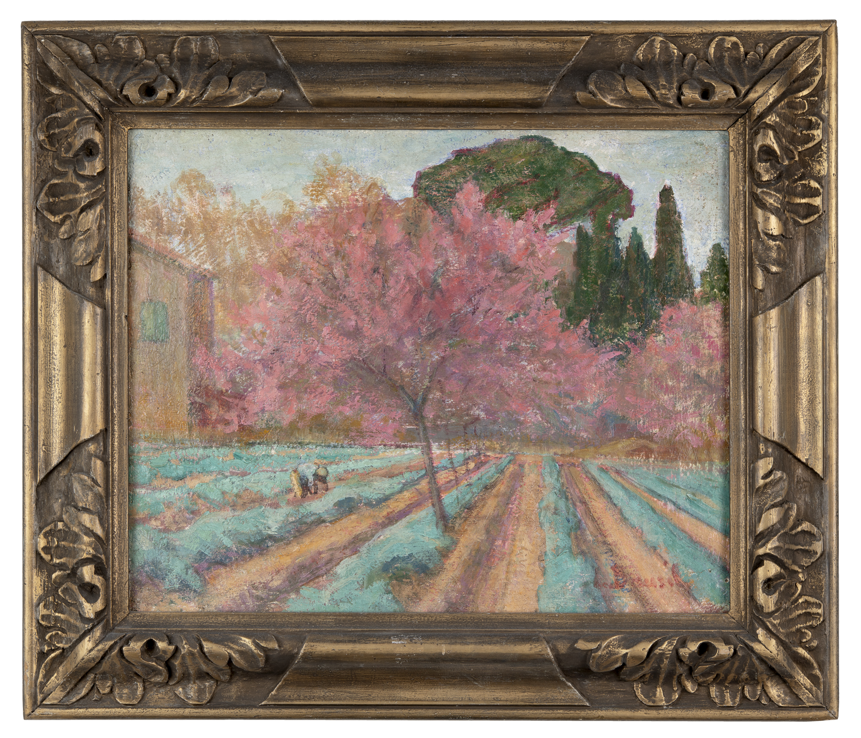 Pêchers en fleurs, Louis Bausil, 1900-1945