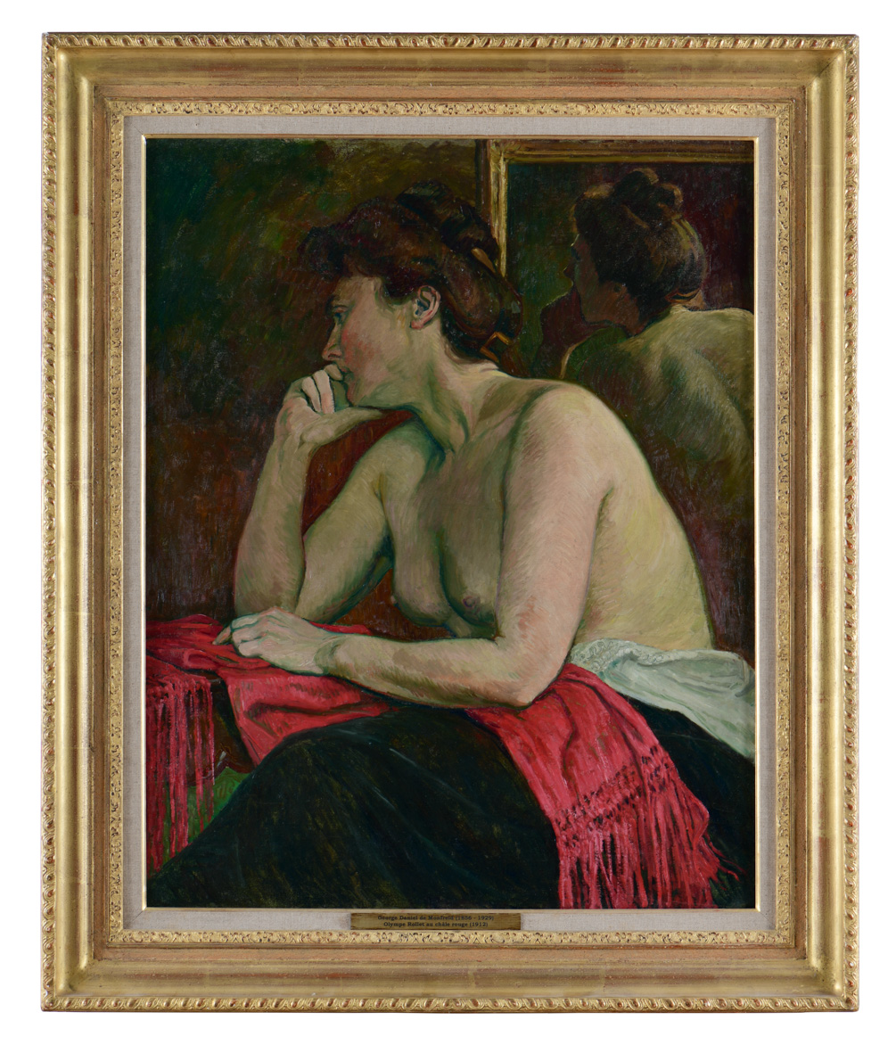 Portait d’Olympe Muller de Beaupré au châle rouge ou Portrait d'Olympe Rollet, George Daniel de Monfreid, 1912