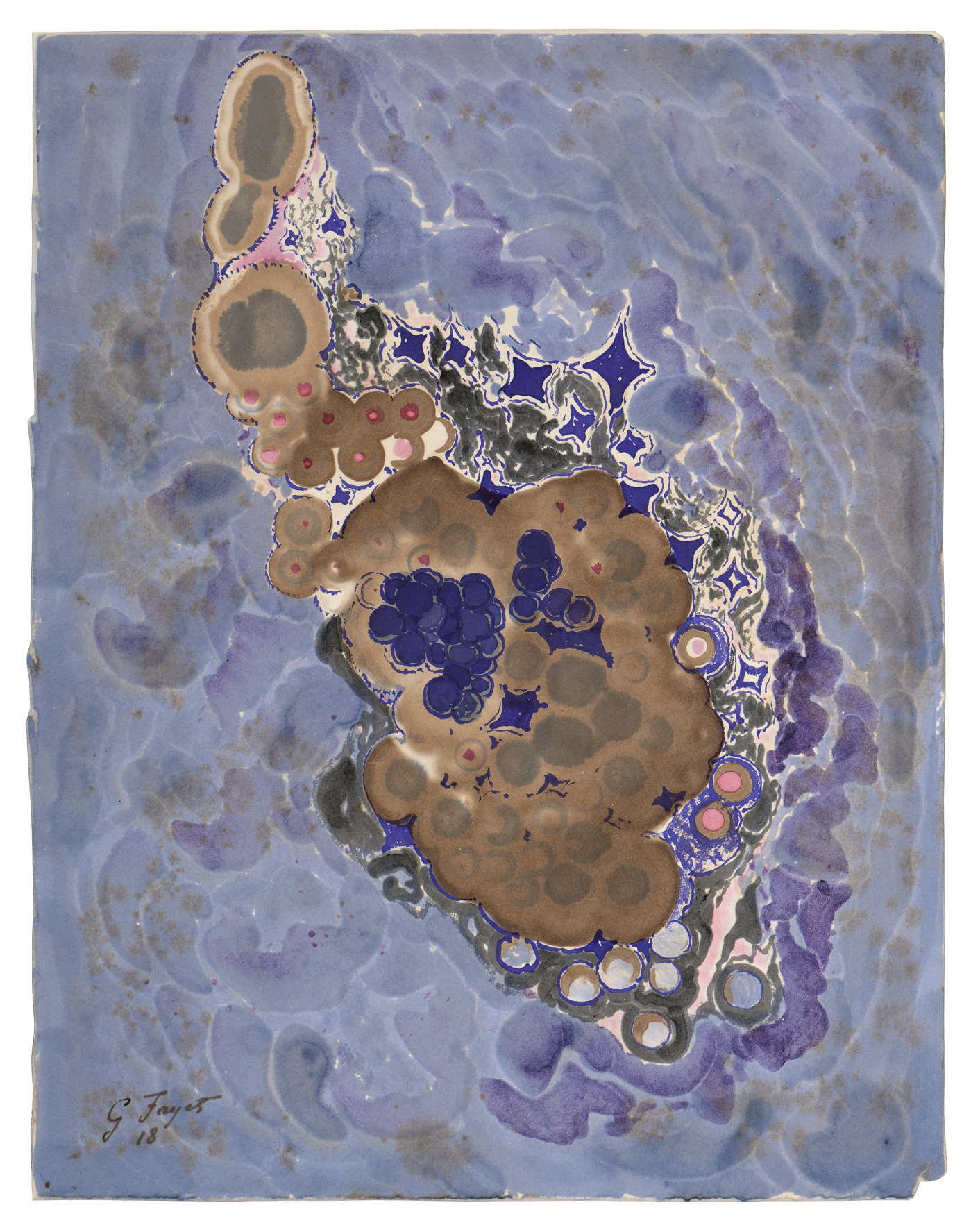 Etude pour tapis, Gustave Fayet, 1918 avant