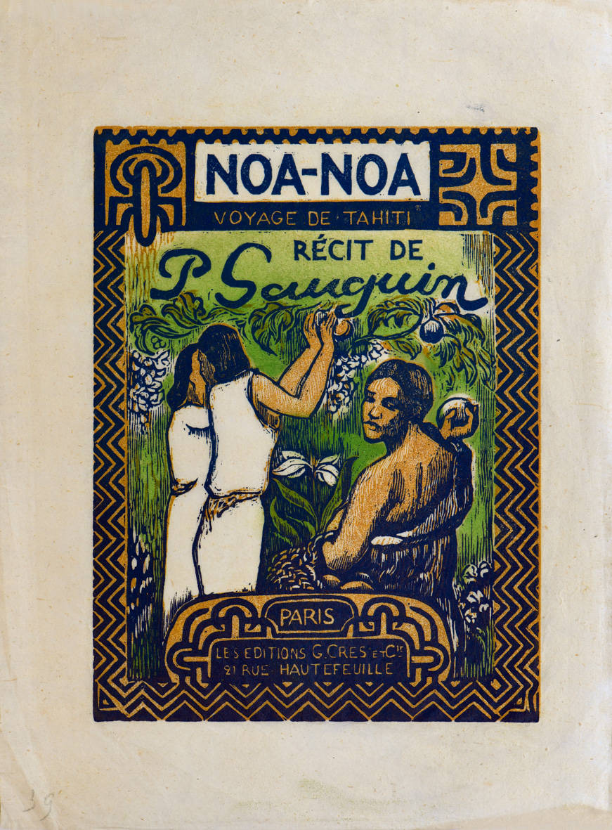 tirage d'après les bois gravés de Noa-Noa couverture (élément d'ensemble), George Daniel de Monfreid, 1922-1924