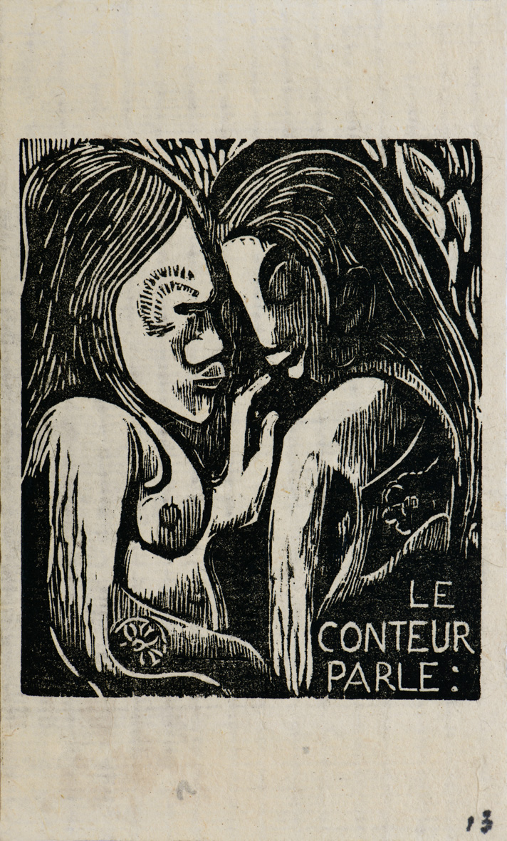 tirage d'après les bois gravés de Noa-Noa page 27 (élément d'ensemble), George Daniel de Monfreid, 1922-1924