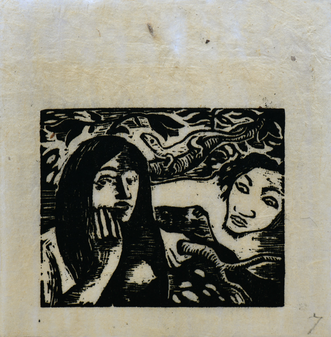 tirage d'après les bois gravés de Noa-Noa page 59 (élément d'ensemble), George Daniel de Monfreid, 1922-1924