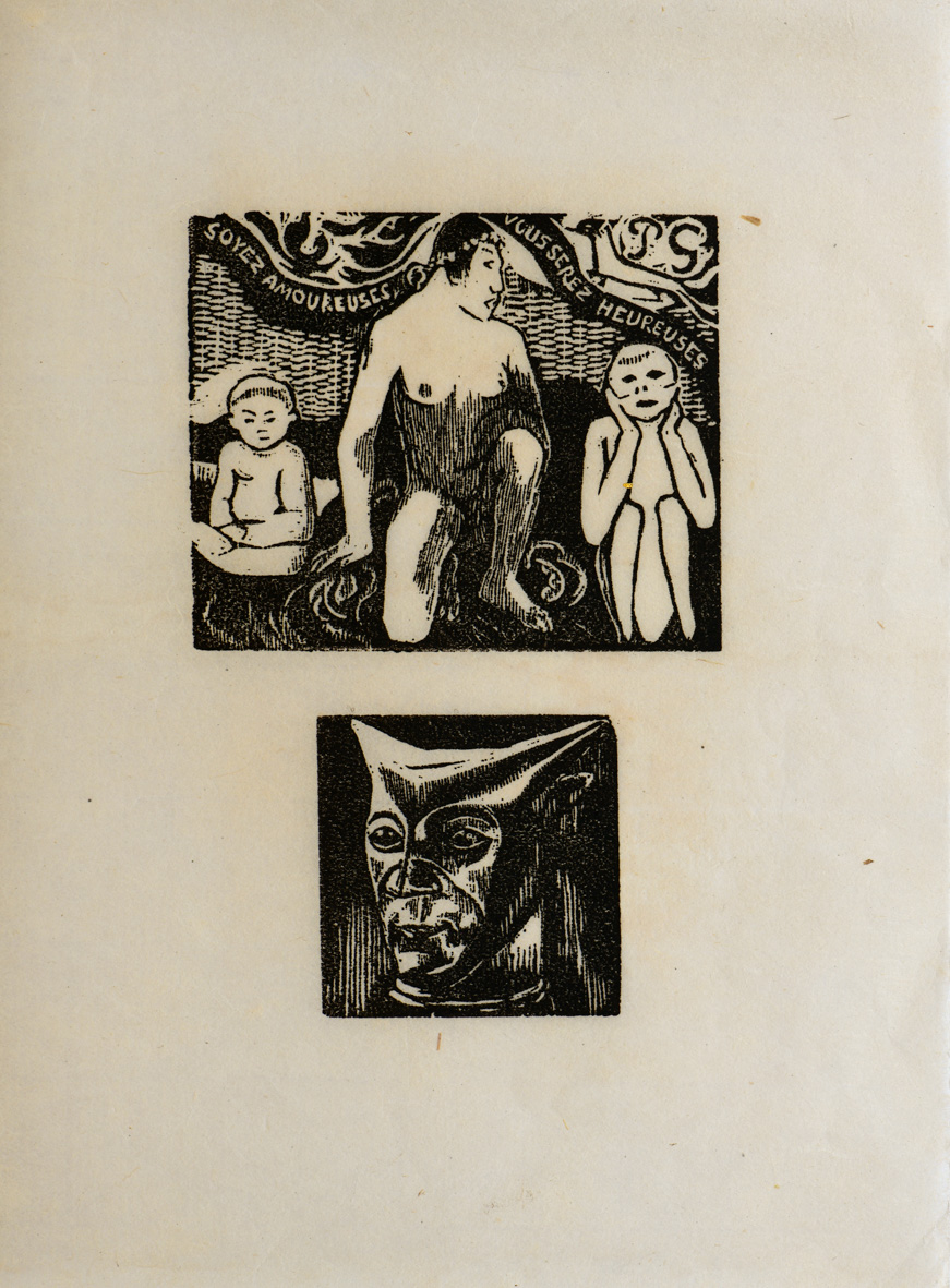 tirage d'après les bois gravés de Noa-Noa pages 107 et 139 (élément d'ensemble), George Daniel de Monfreid, 1922-1924