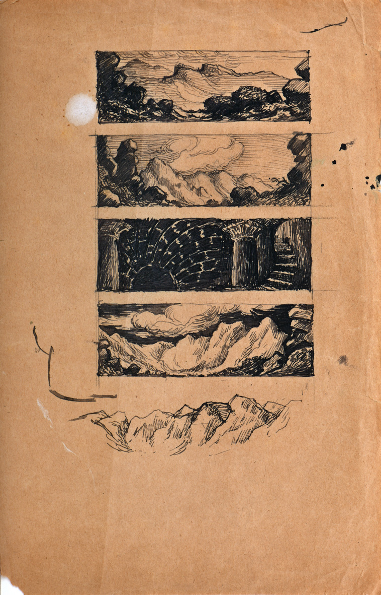 Orphée-Roi dessin préparatoire (élément d'ensemble), George Daniel de Monfreid, 1920