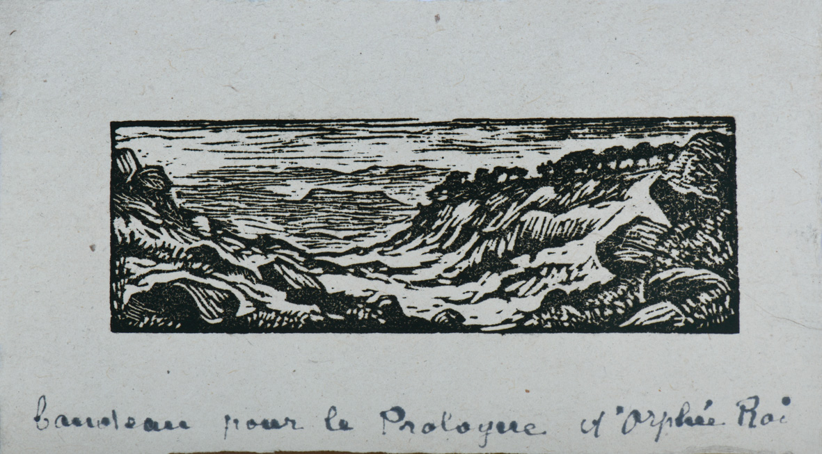 Orphée-Roi, La montagne, acte I, page 1 (élément d'ensemble), George Daniel de Monfreid, 1920