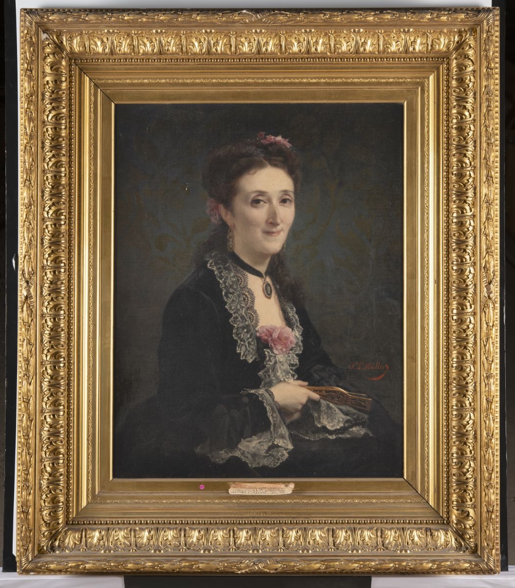 Portrait de Charlotte de Lon de Marouls, Comtesse de Lazerme (1822-1888), Charles-Louis Muller, 2e quart 19e siècle, 3e quart 19e siècle