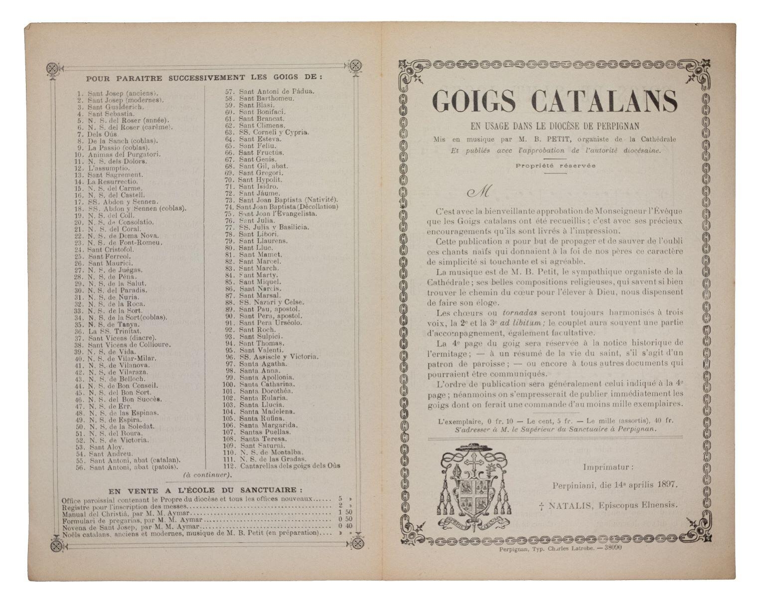 Goigs de Sant Joseph, 19e siècle