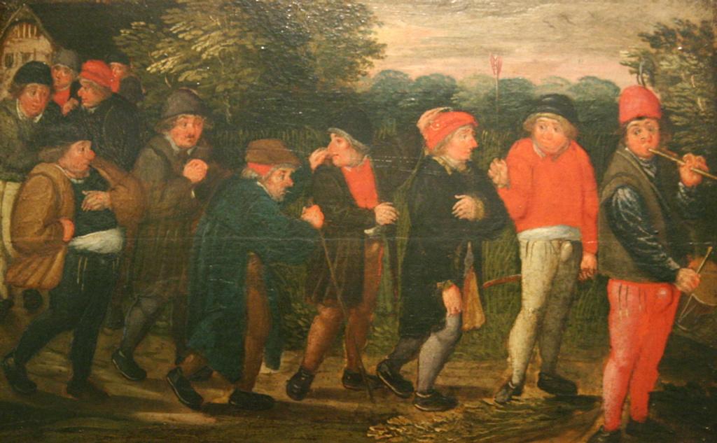 Scène hollandaise (titre de l'inventaire) ; Scène de mariage : le cortège du fiancé (titre d'usage), Marten Van Cleve, 16e siècle