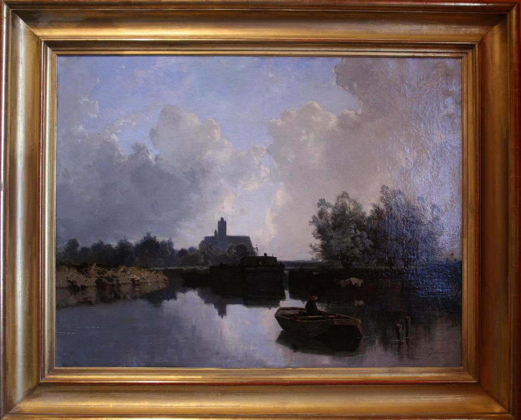 Au bord du Loing (titre de l'inventaire), Eugène Cicéri, 1866