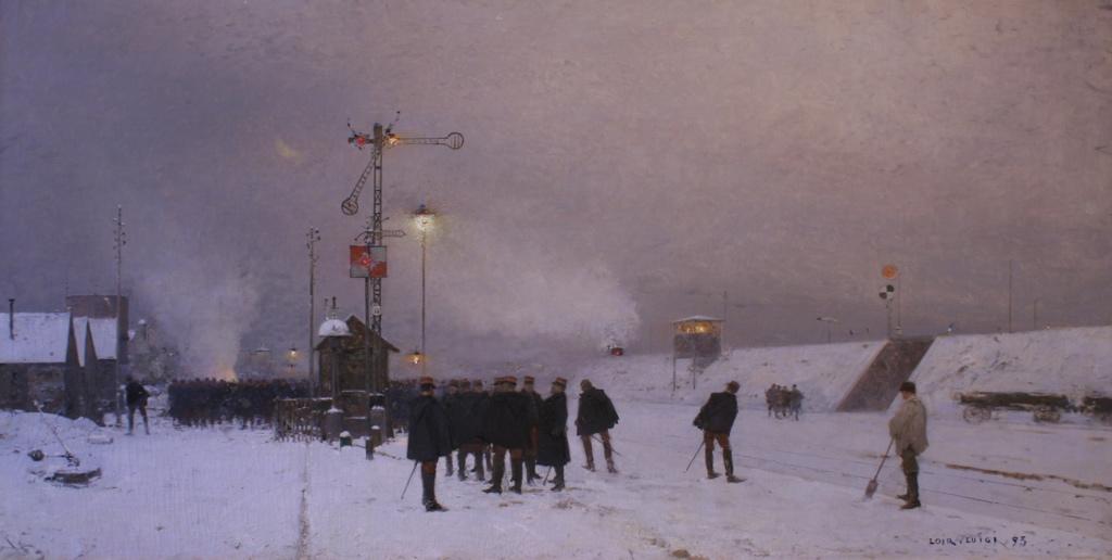 Avant l'embarquement (titre de l'inventaire) ; Avant l'embarquement, effet crépusculaire (titre d'usage), Luigi Loir, 1893