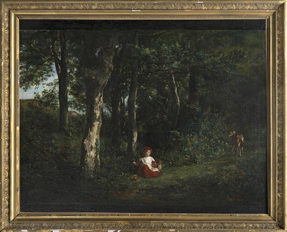 Le petit chaperon rouge (titre d'usage) ; Paysage (titre de l'inventaire, titre du catalogue), Paul Colin, 1868