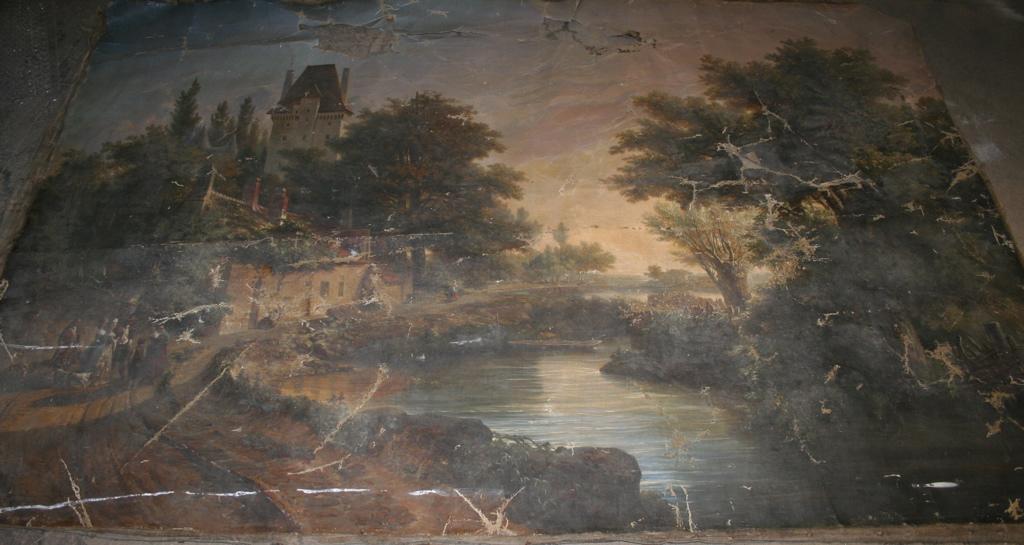 Vue d'un village en Lorraine. Dannevoux (titre de l'inventaire), Jean-Pierre Thénot, 1849
