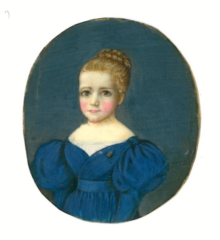 Un portrait miniature ; membre de la famille (titre de l'inventaire), 1840 vers