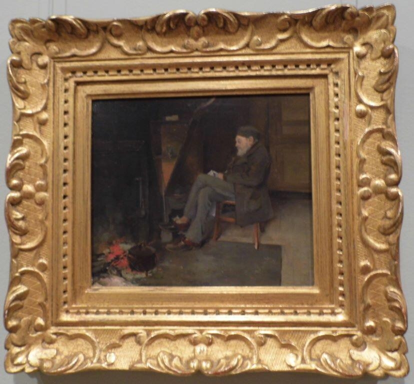 Le grand-père dans la maison de Damvillers (titre d'usage), Émile Bastien-Lepage, 1880 achevé en