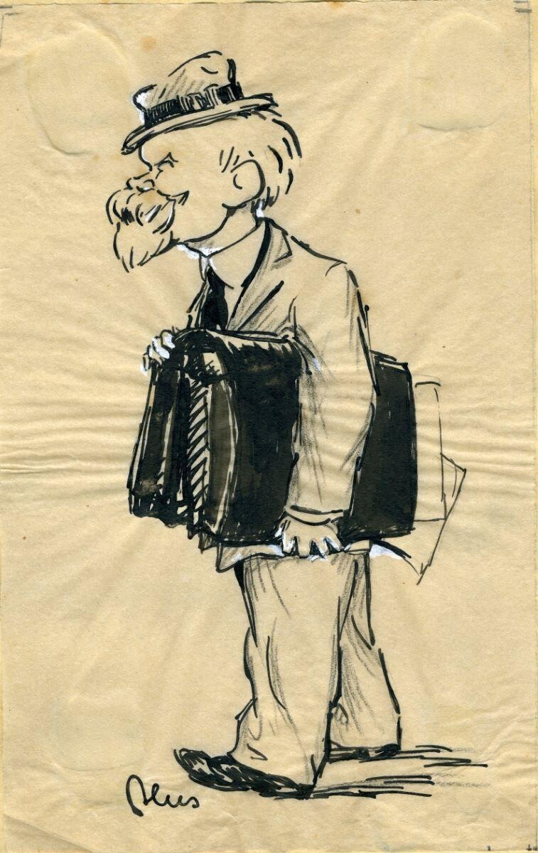 caricature de Raymond Poincaré (titre factice), 1920 vers